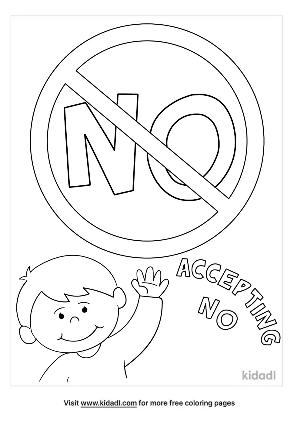 Accepting No Coloring Page