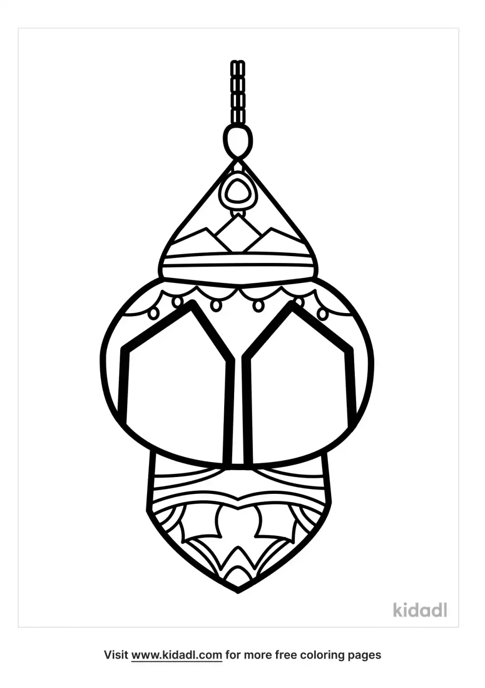 Ramadan Lantern Coloring Page