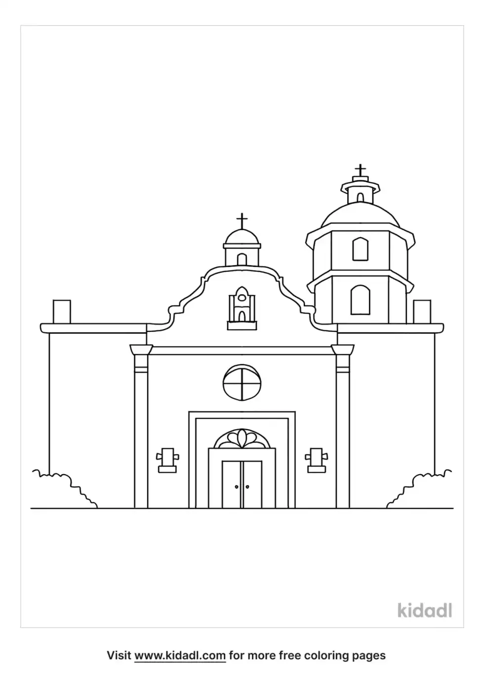 California Mission Coloring Page