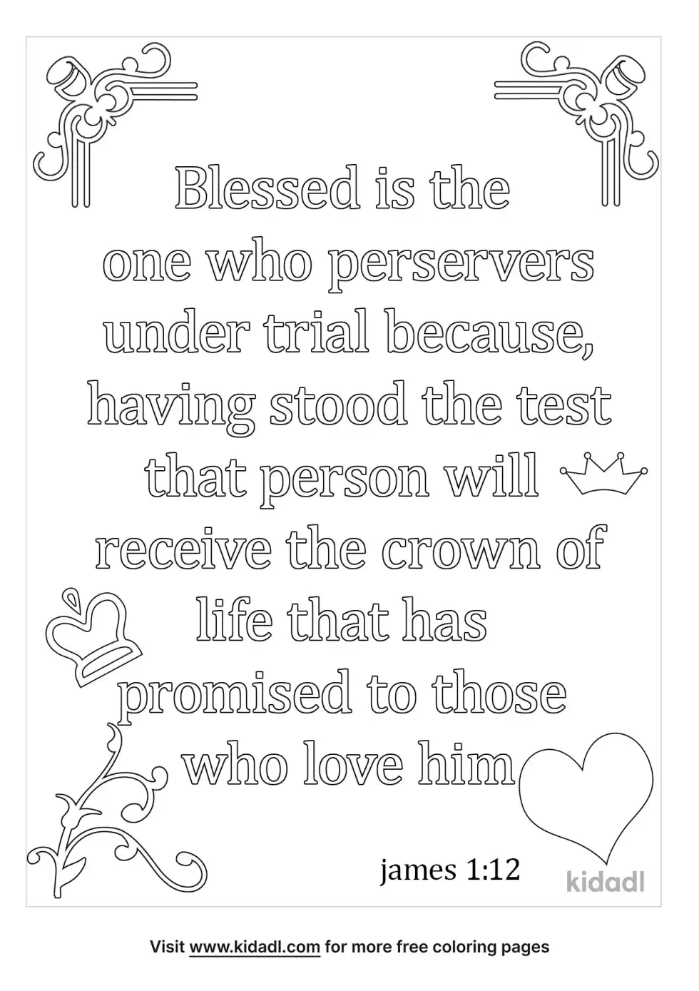 James 1:12 Coloring Page
