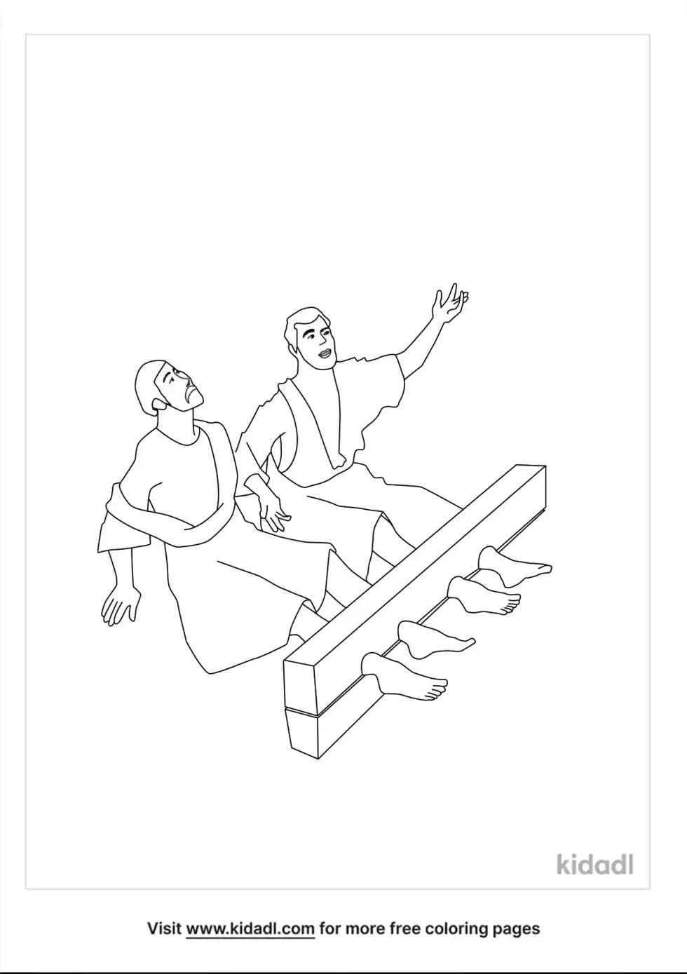 Lot Is Put In Prison Coloring Page