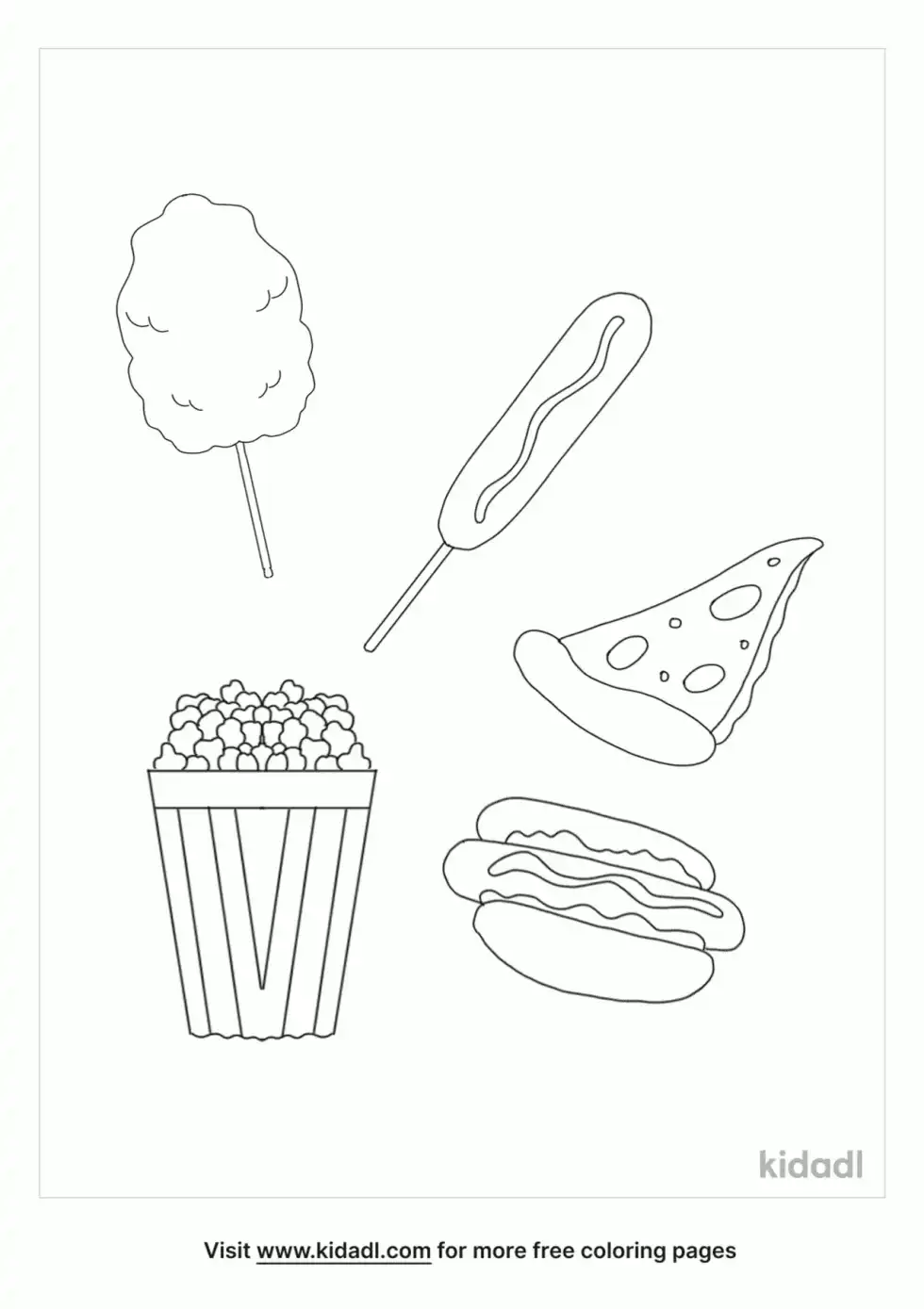 Carnival Food Coloring Page