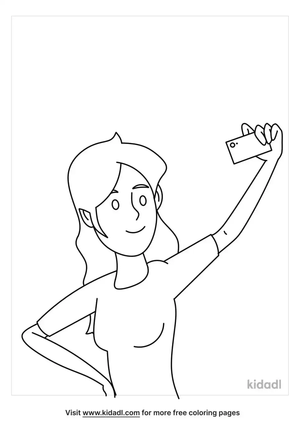 Selfie Coloring Page