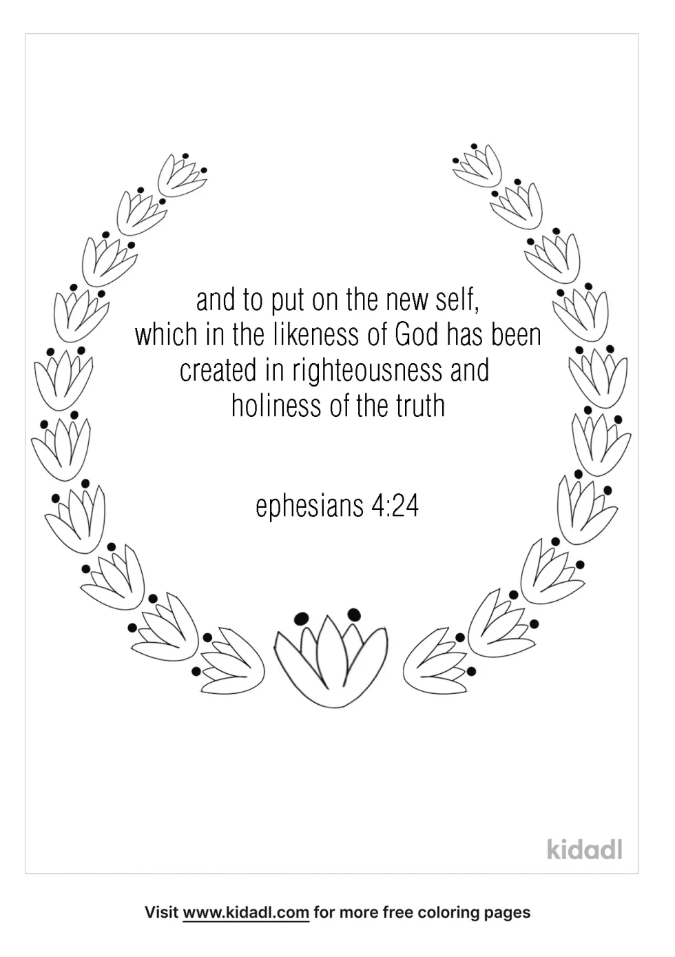 Ephesians 4:24 Coloring Page