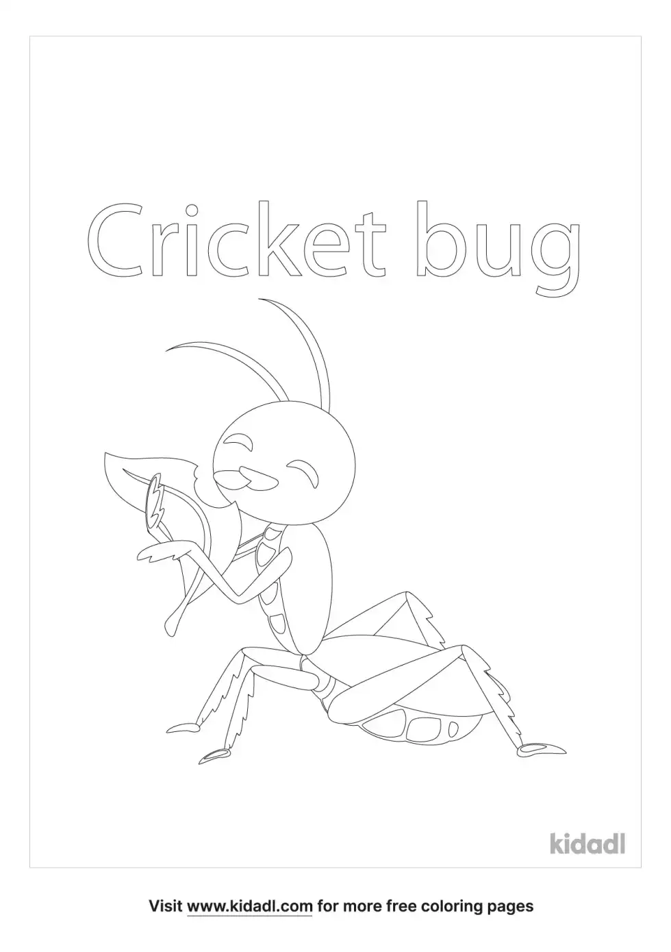 Cricket Bug Coloring Page