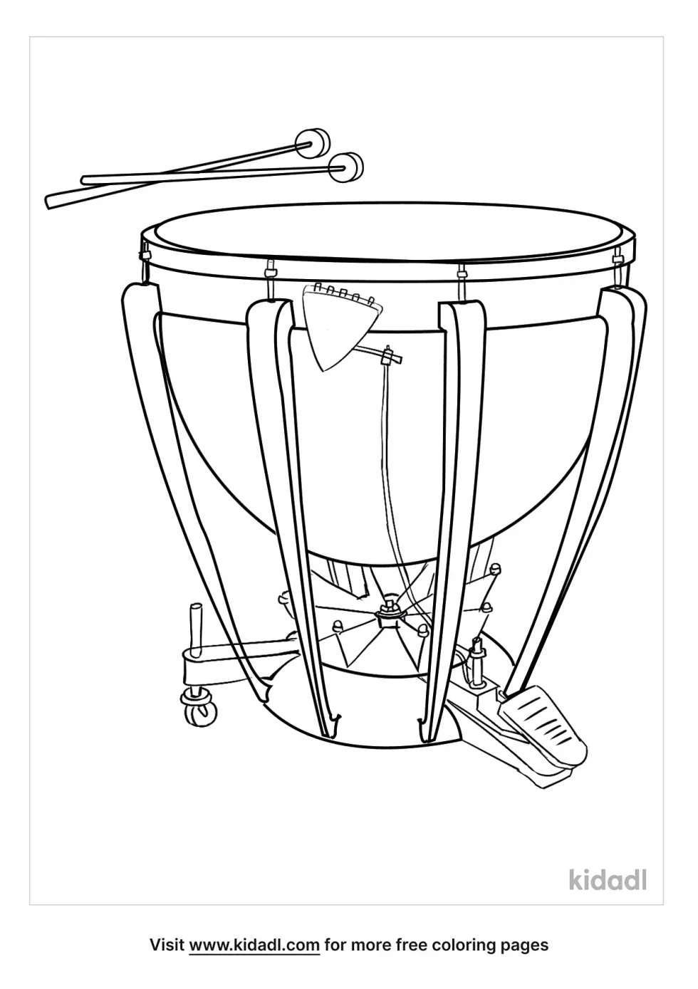 Kettledrum Coloring Page