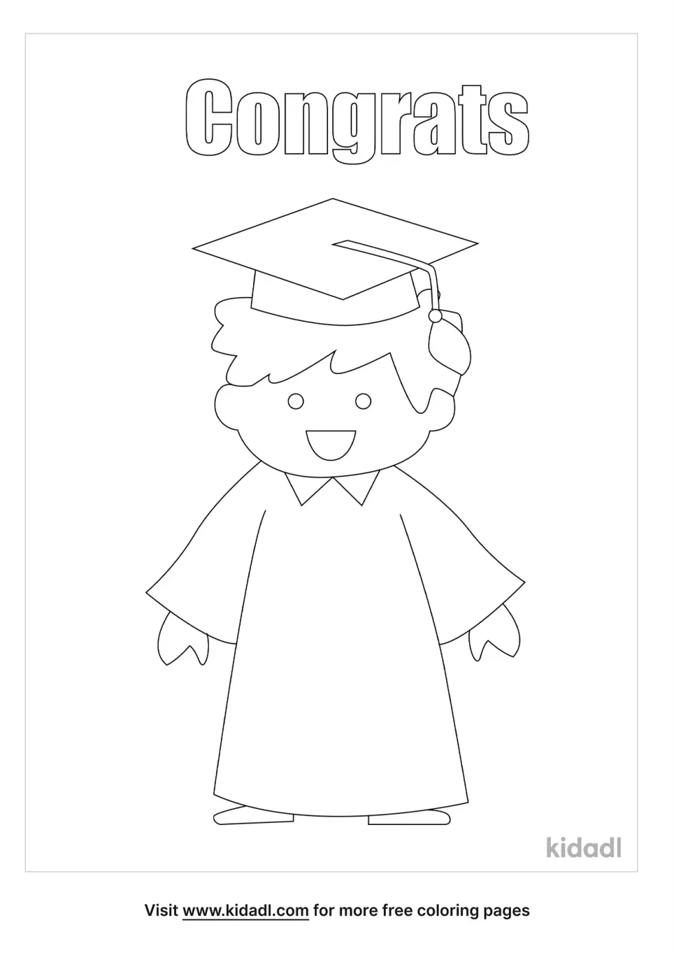 Congrats You Graduated Coloring Page