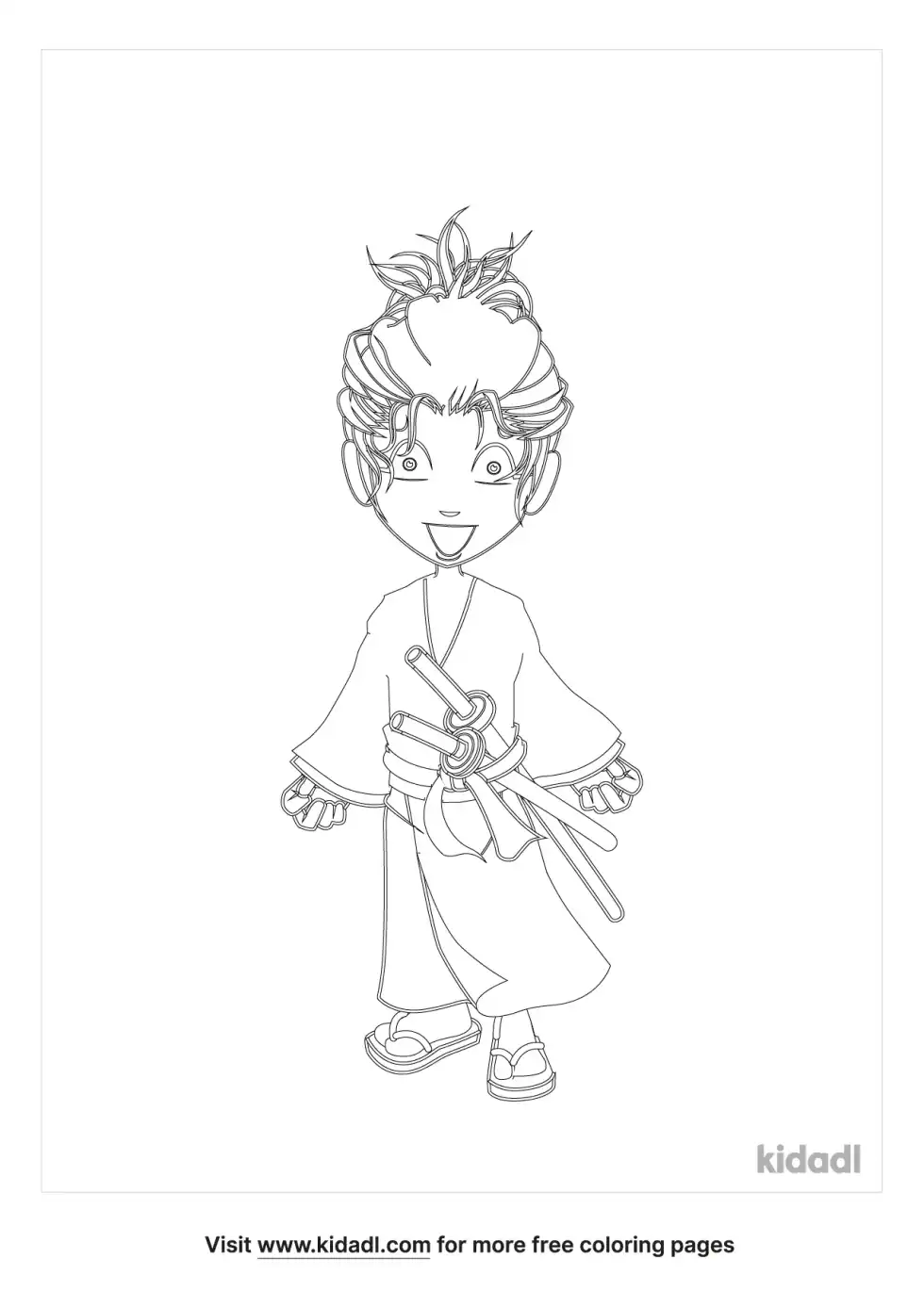 Samurai Coloring Page