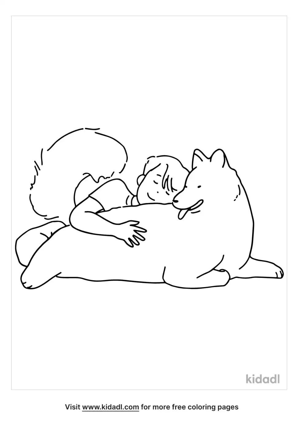 Hug Coloring Page