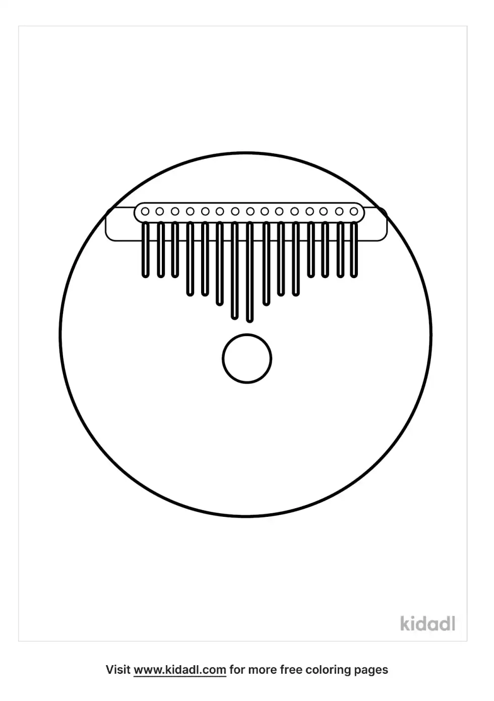 Mbira Coloring Page