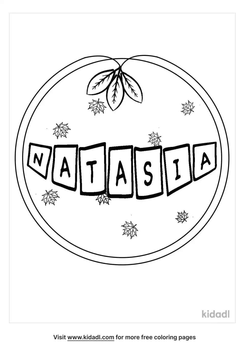 That Says Natasia Coloring Page
