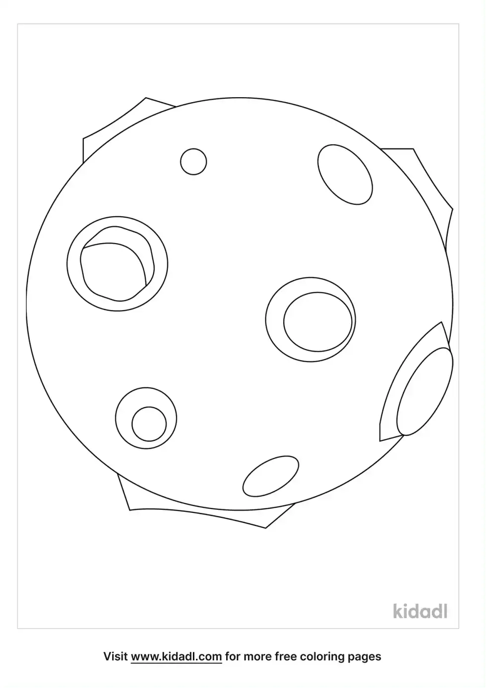 Full Moon With Craters Coloring Page