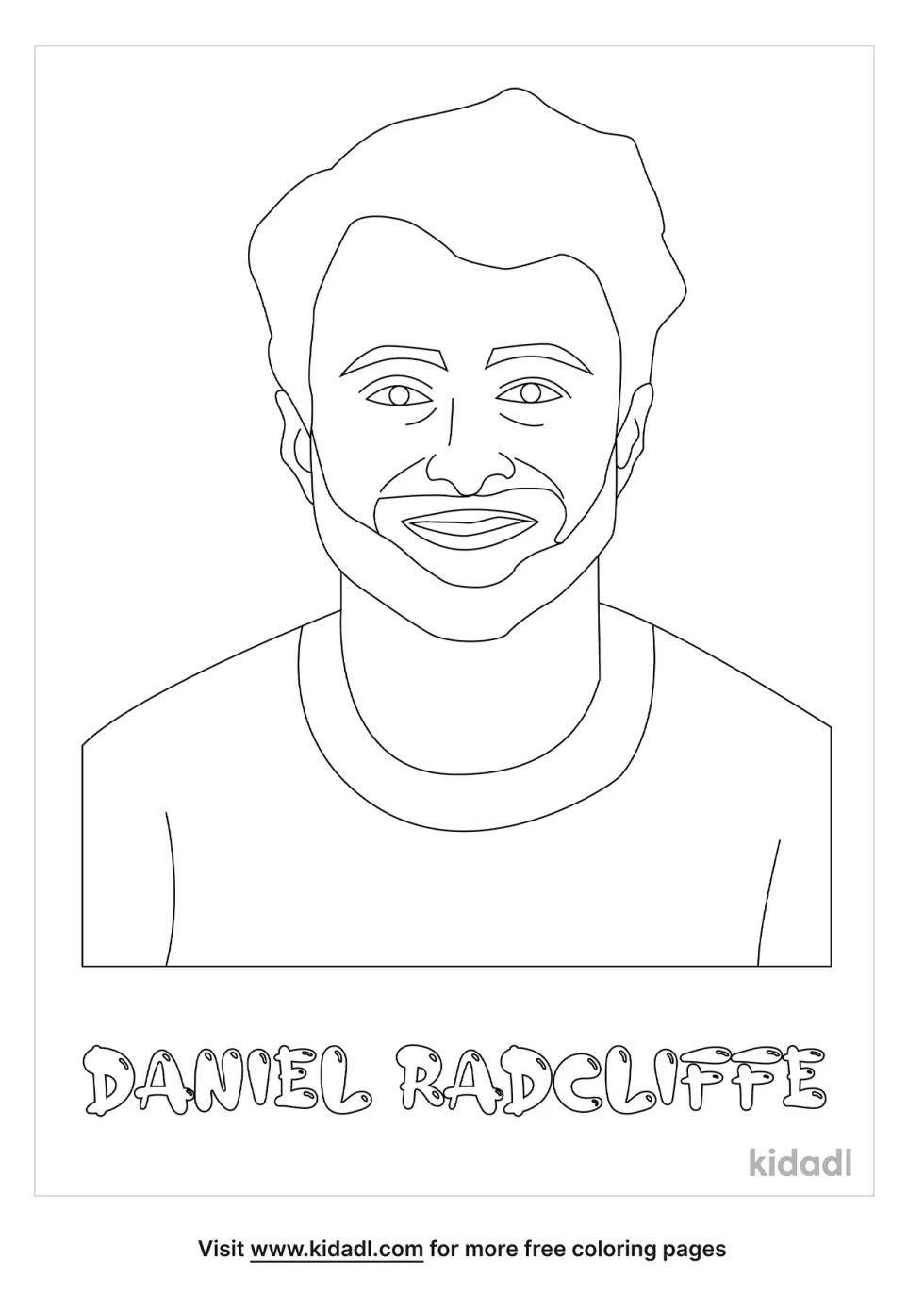 Daniel Radcliffe Coloring Page