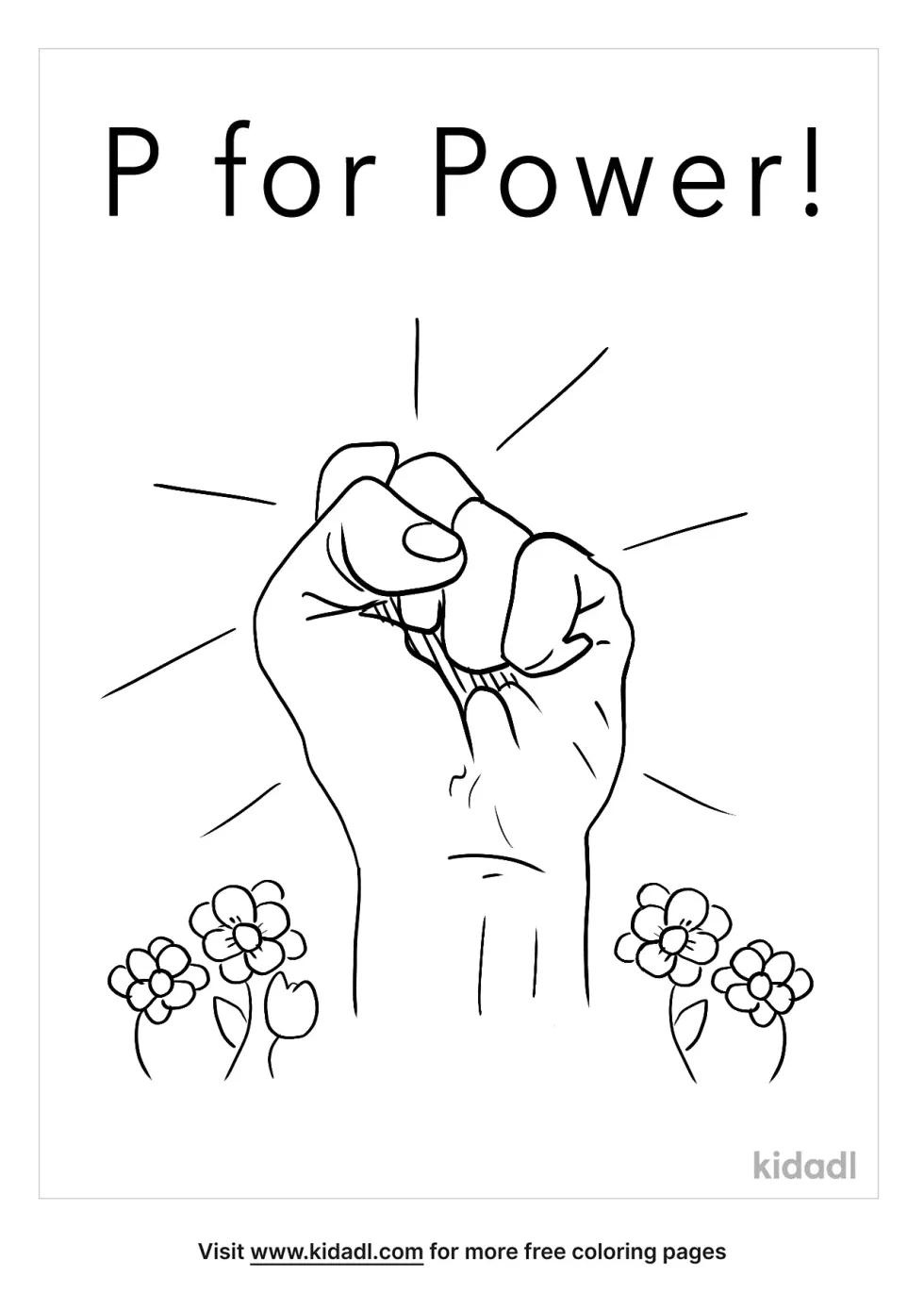 P Is For Power Coloring Page