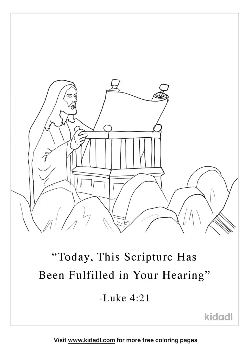 Luke 4:14-21 Coloring Page