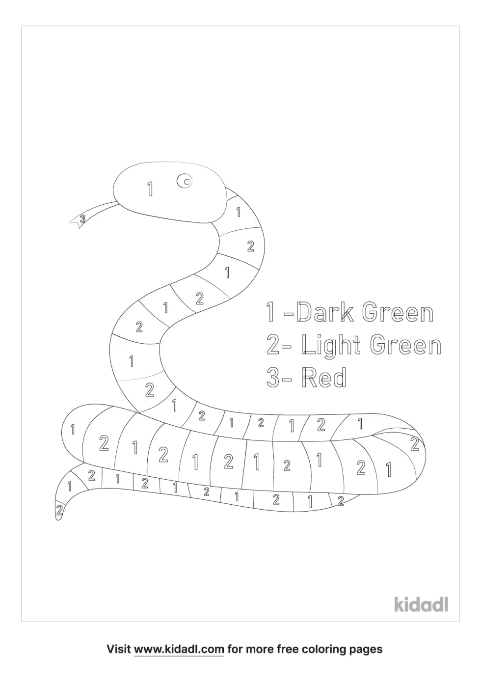 Color By Number Snake
