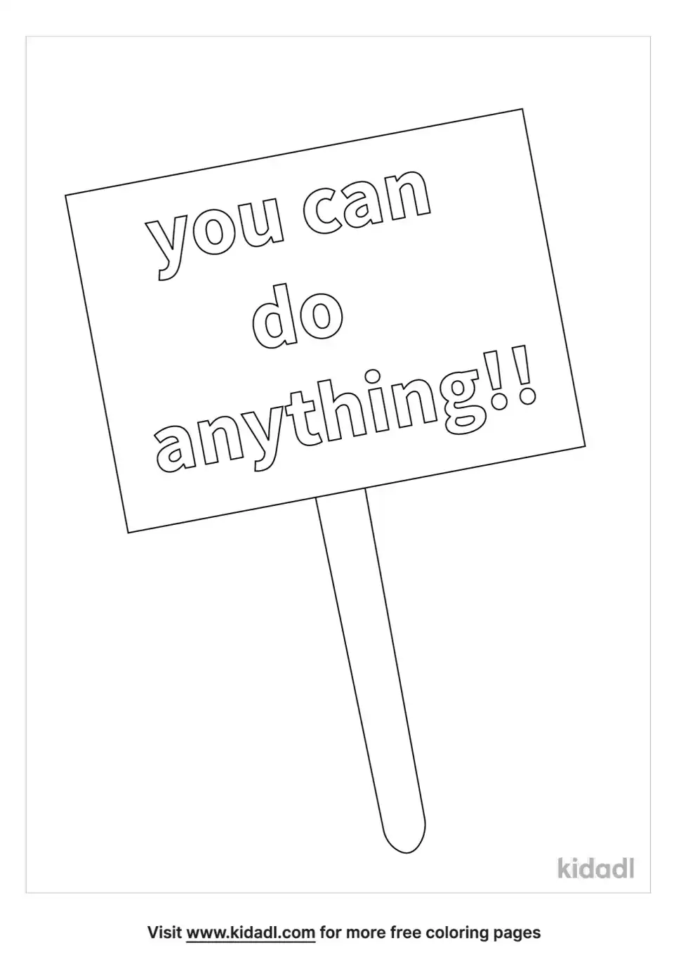 You Can Do Anything Coloring Page