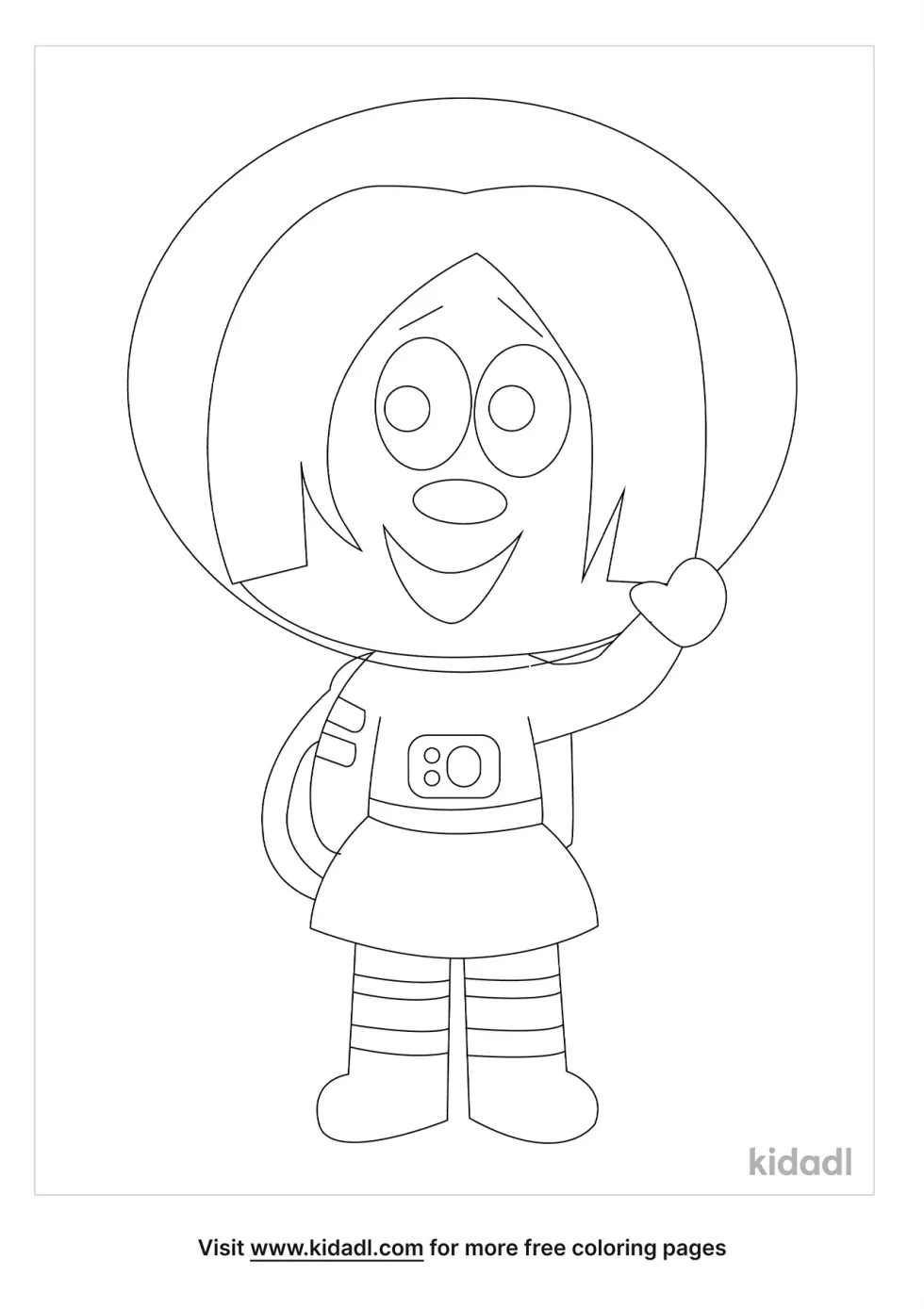 Cartoon Girl Astronaut
