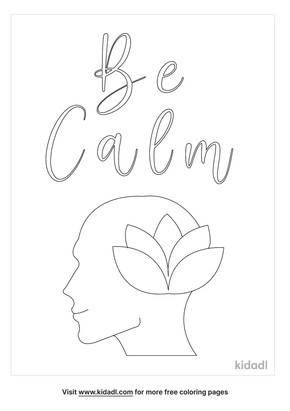 Be Calm Coloring Page