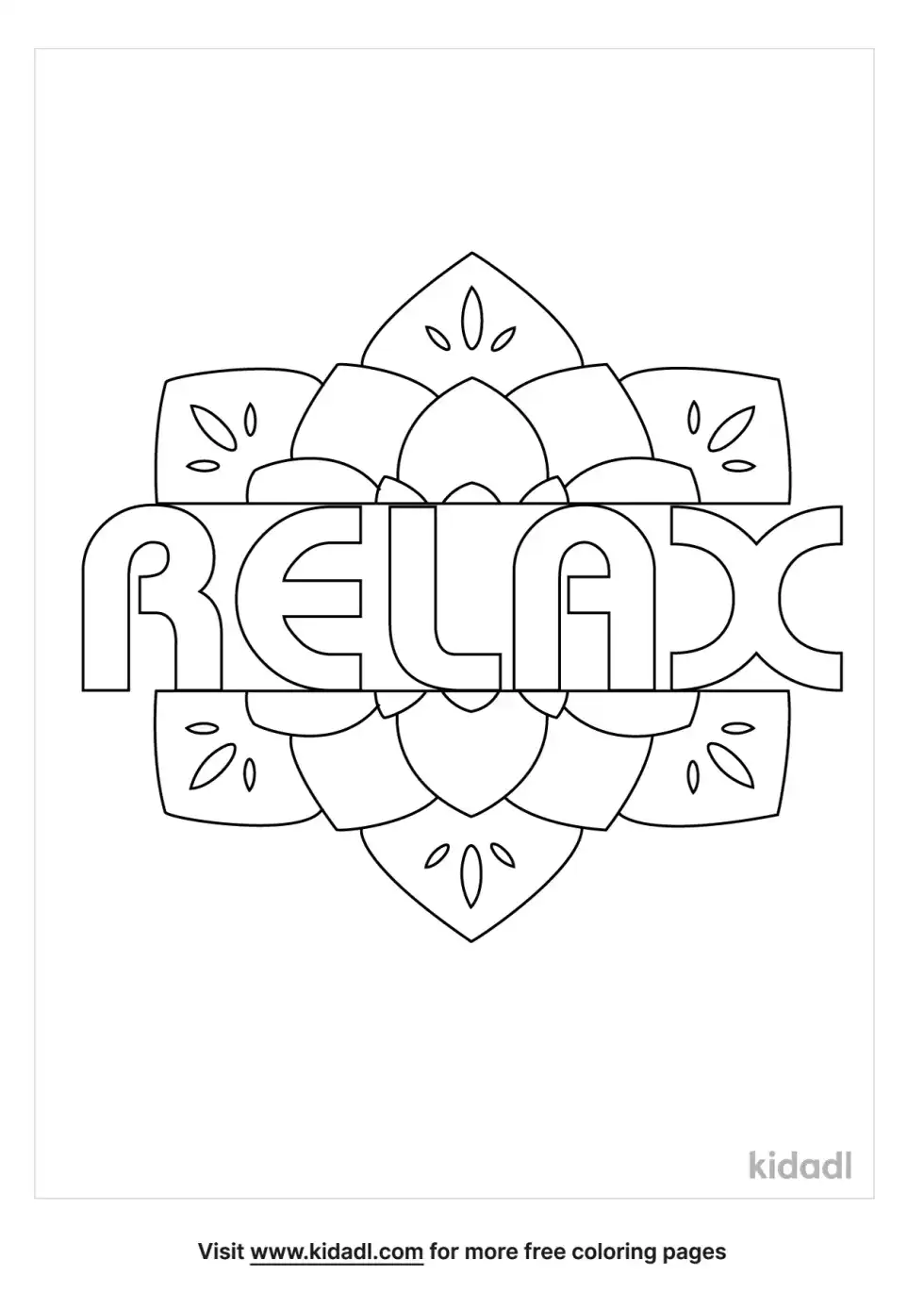 Word Mandala Coloring Page