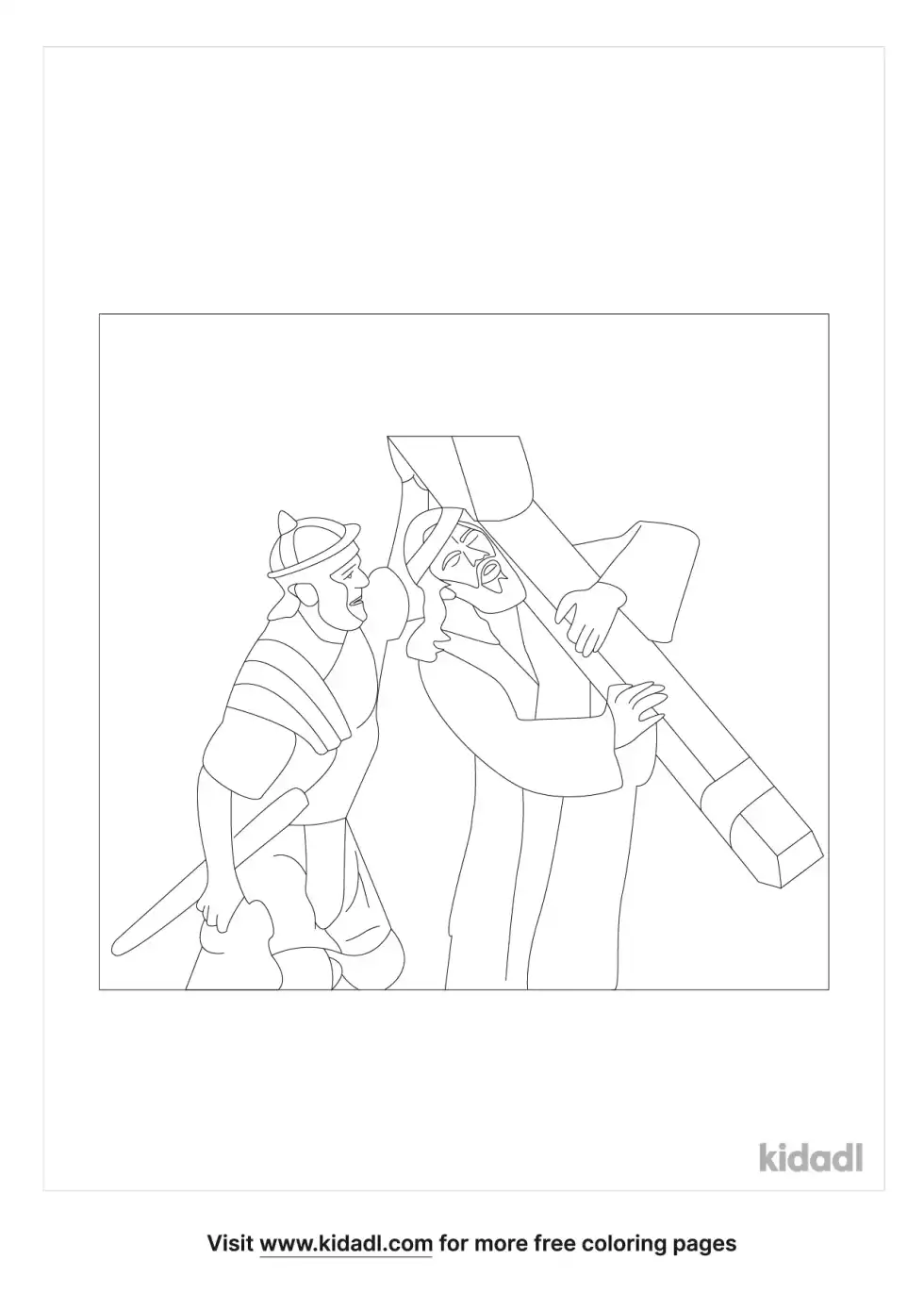 Jesus Beaten Coloring Page