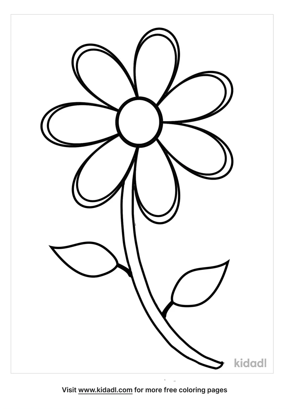 Flower Stem Coloring Page | Kidadl