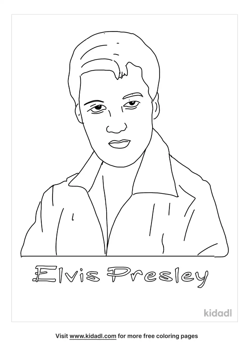 Elvis Presley Coloring Page