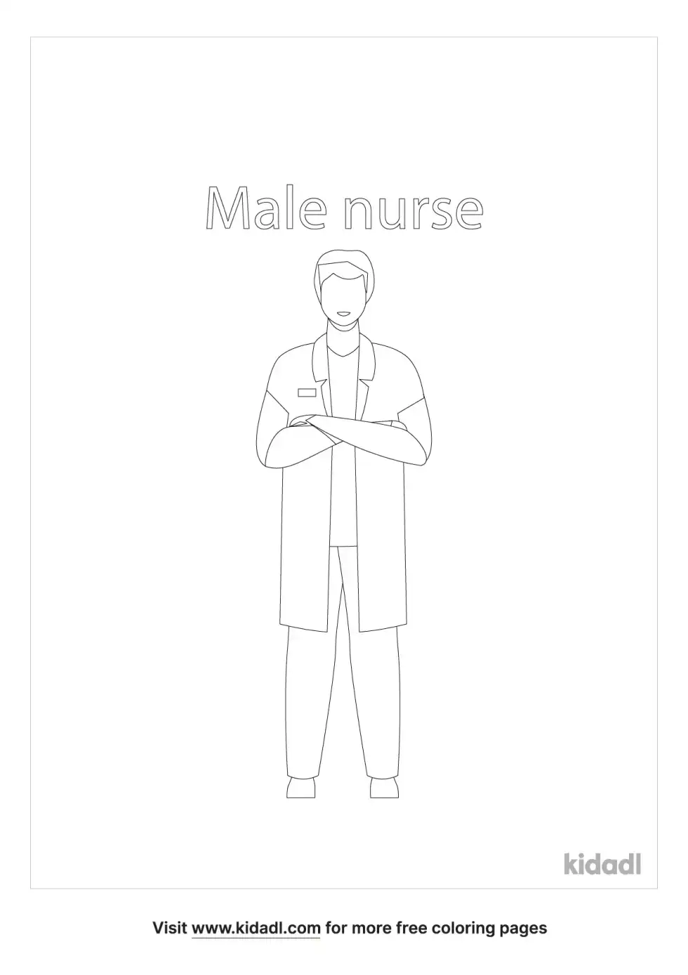 Male Nurse Coloring Page