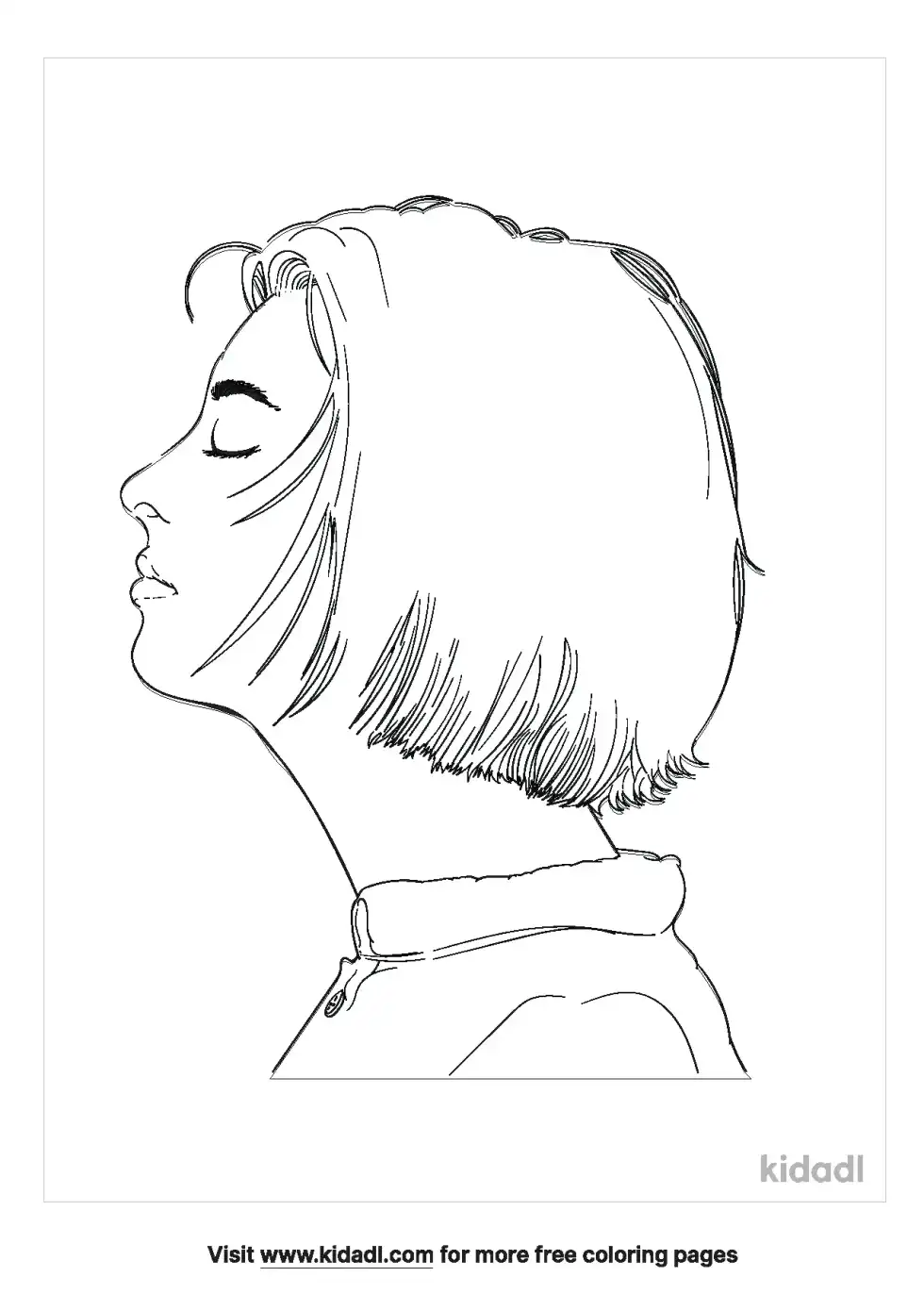 Face Side Profile Coloring Page