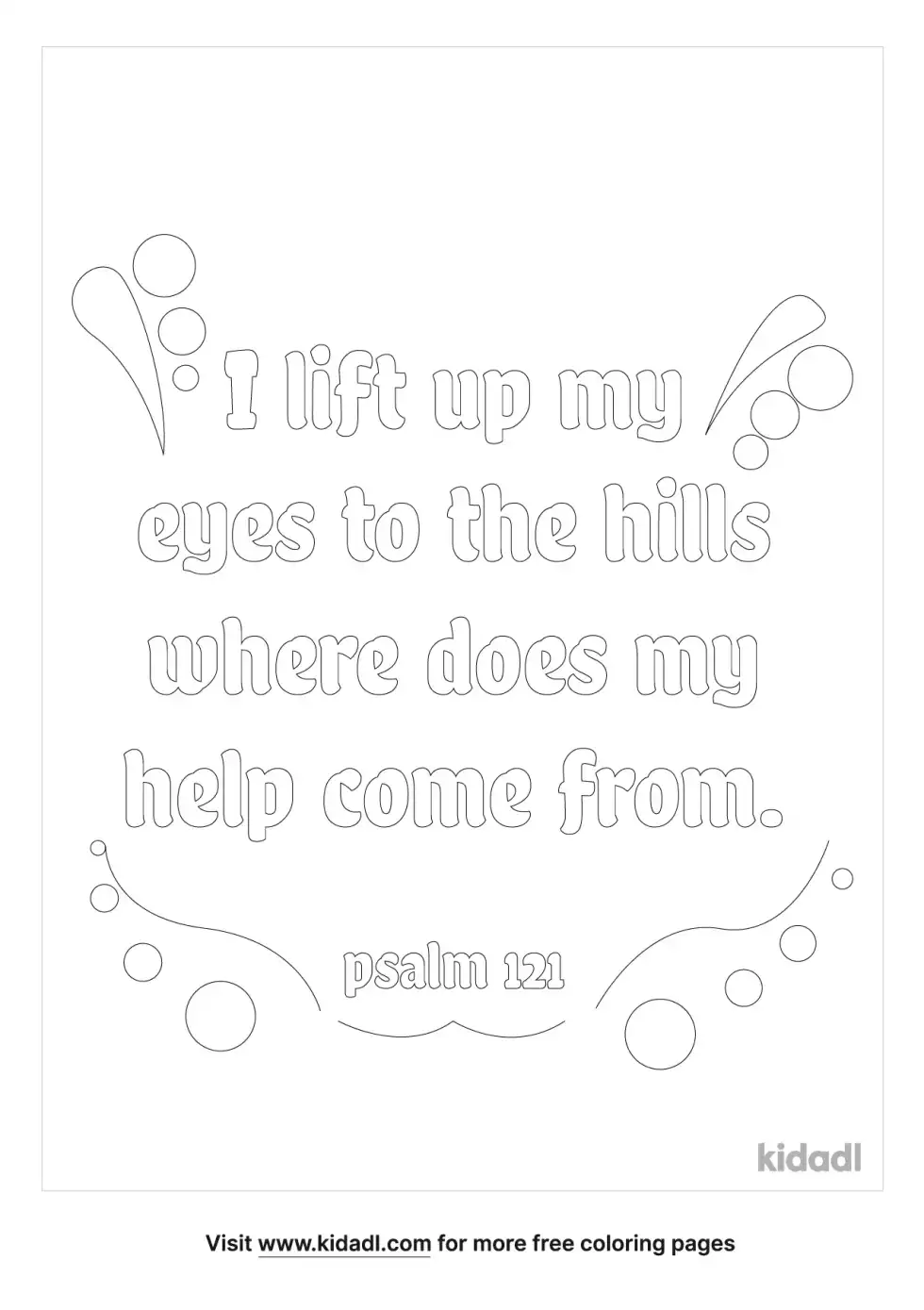Psalm 121 Coloring Page