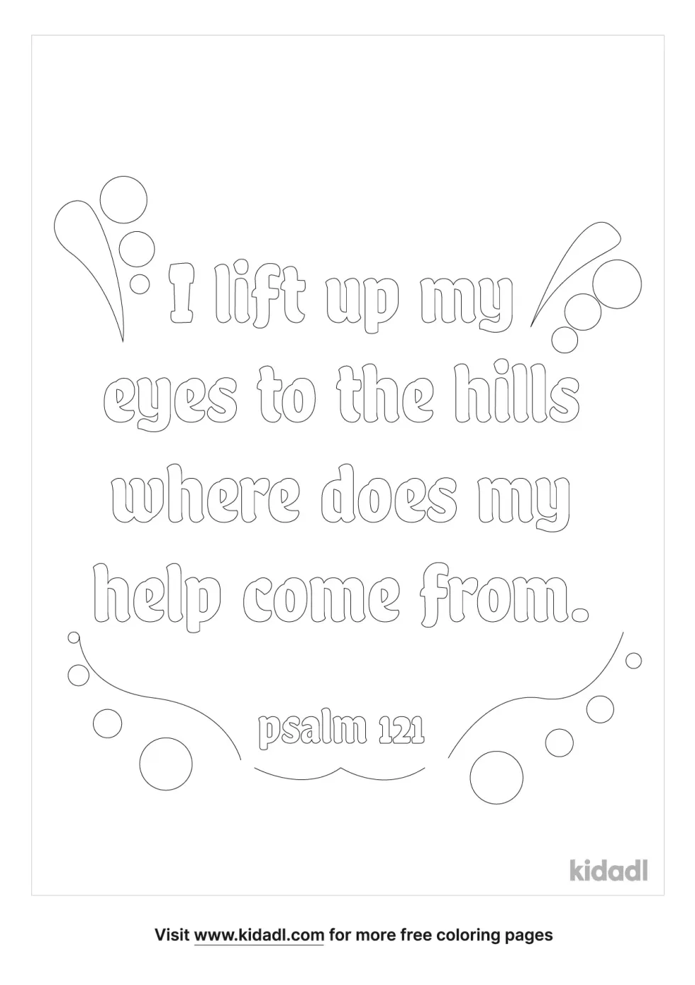 Psalm 121 Coloring Page | Kidadl