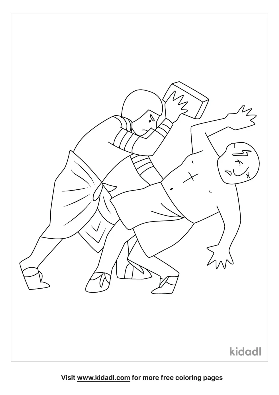 Moses Escapes To Midian Coloring Page