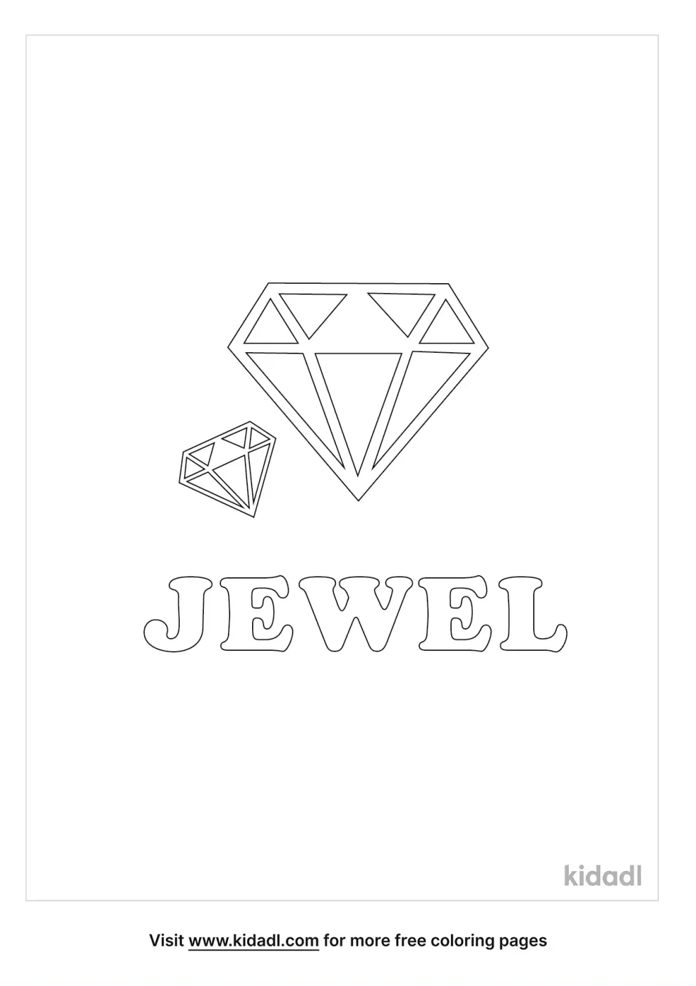 Jewel Letter Coloring Page 