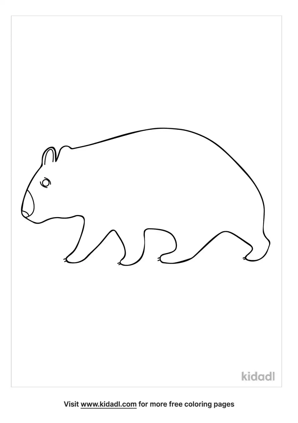 Wombat Coloring Page