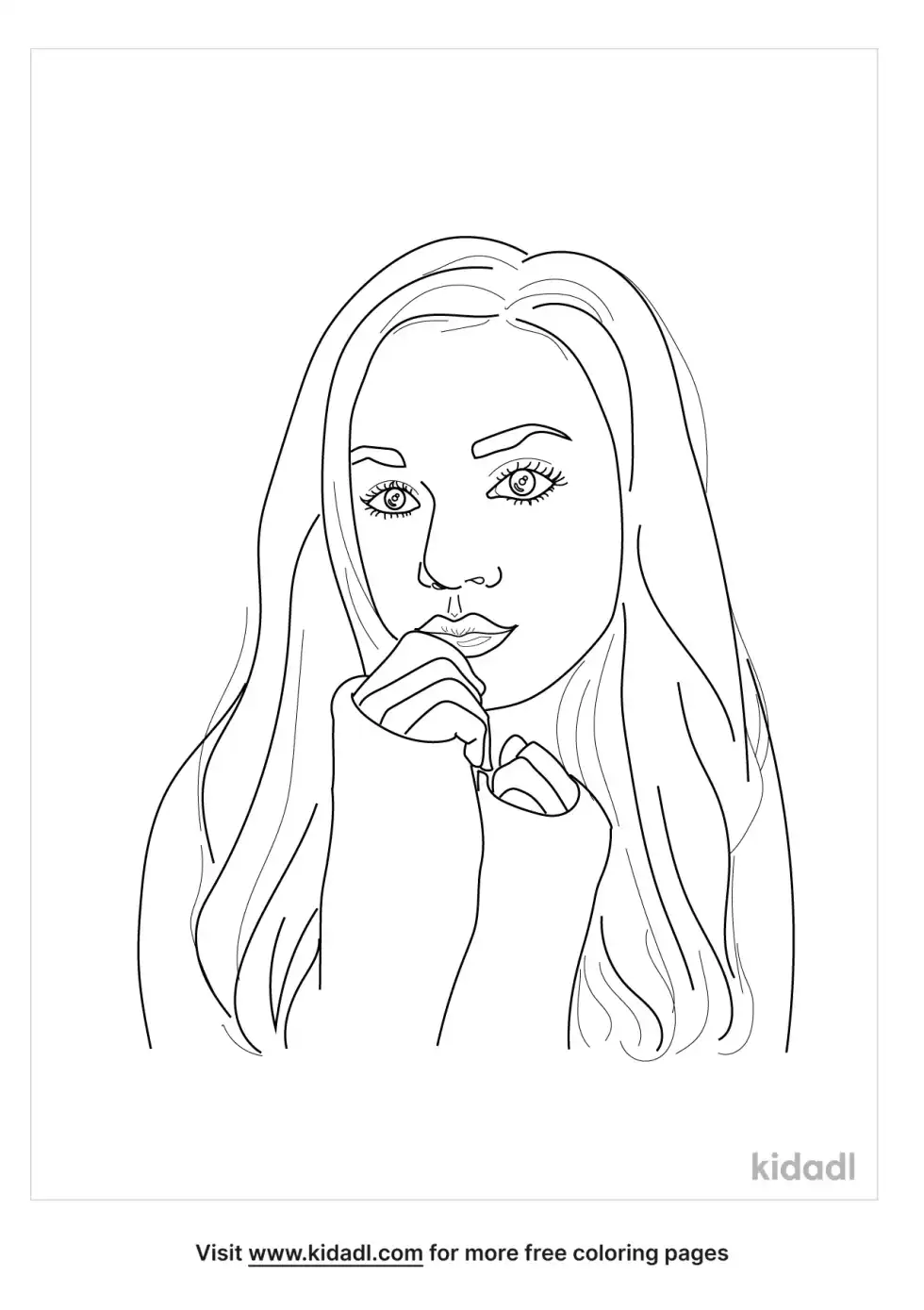 Maddie Ziegler Coloring Page