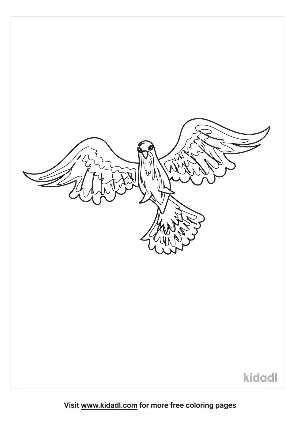 Dove Flying Coloring Page