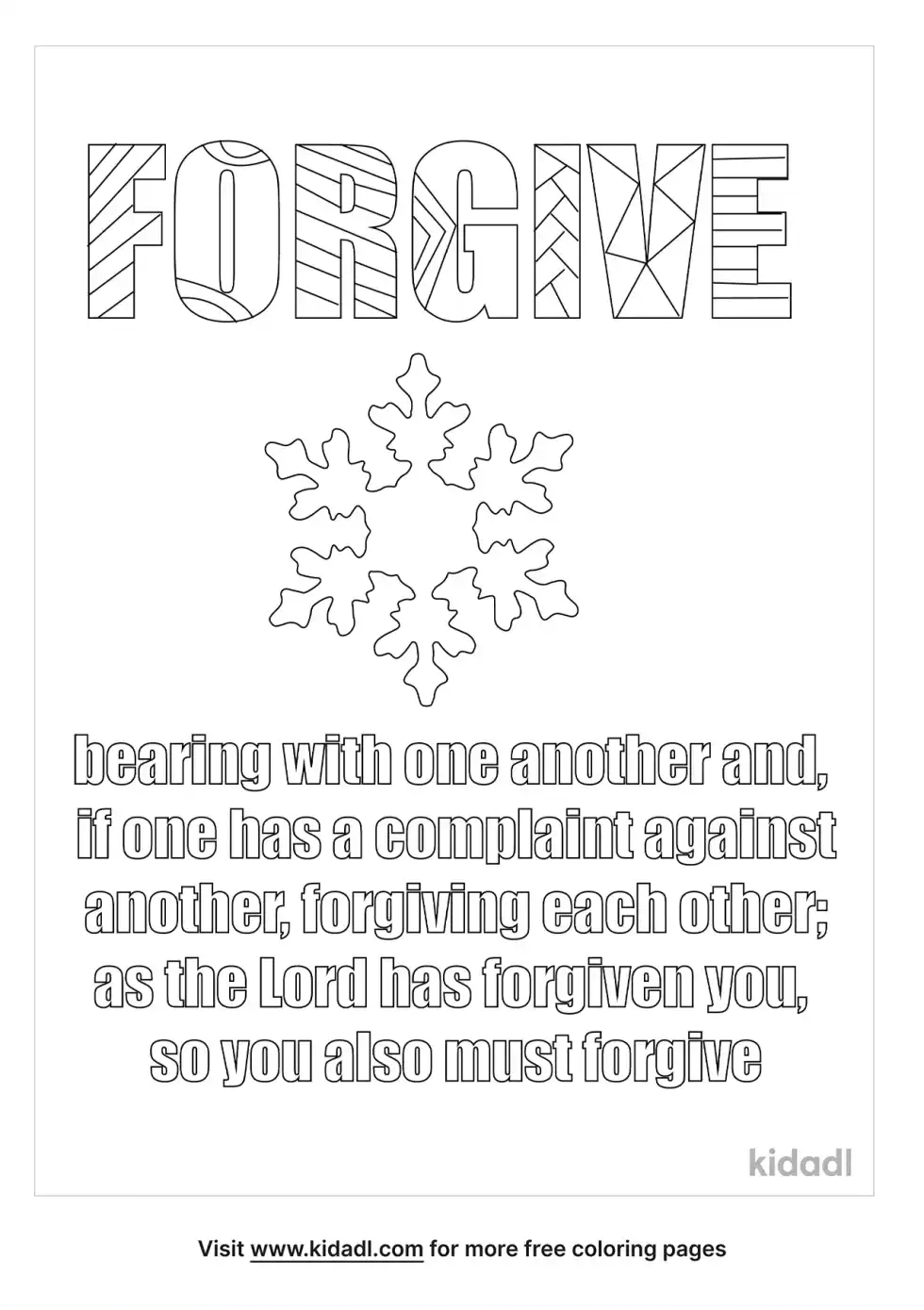 Colossians 3:13 Coloring Page