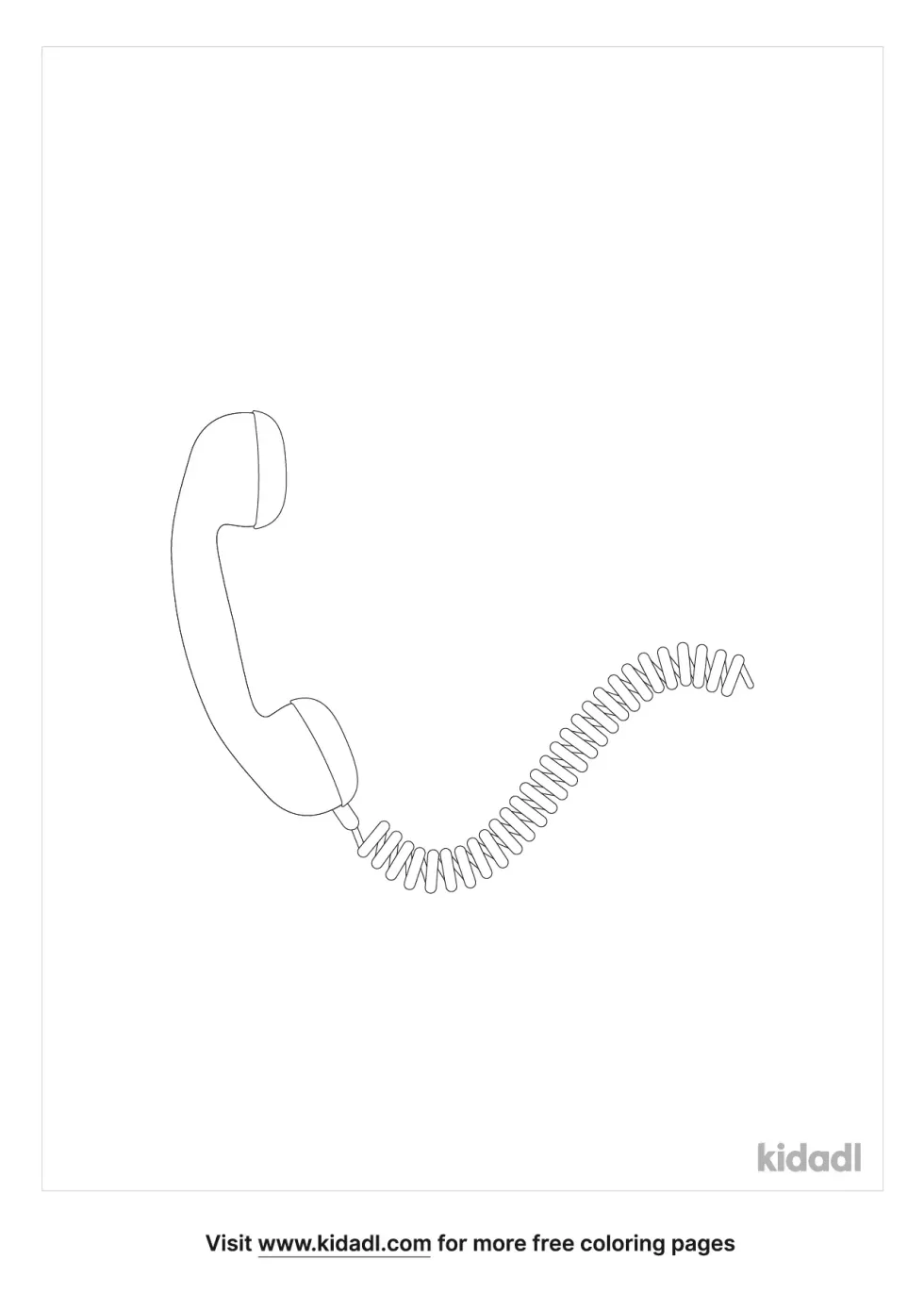 Telephone Cord Coloring Page