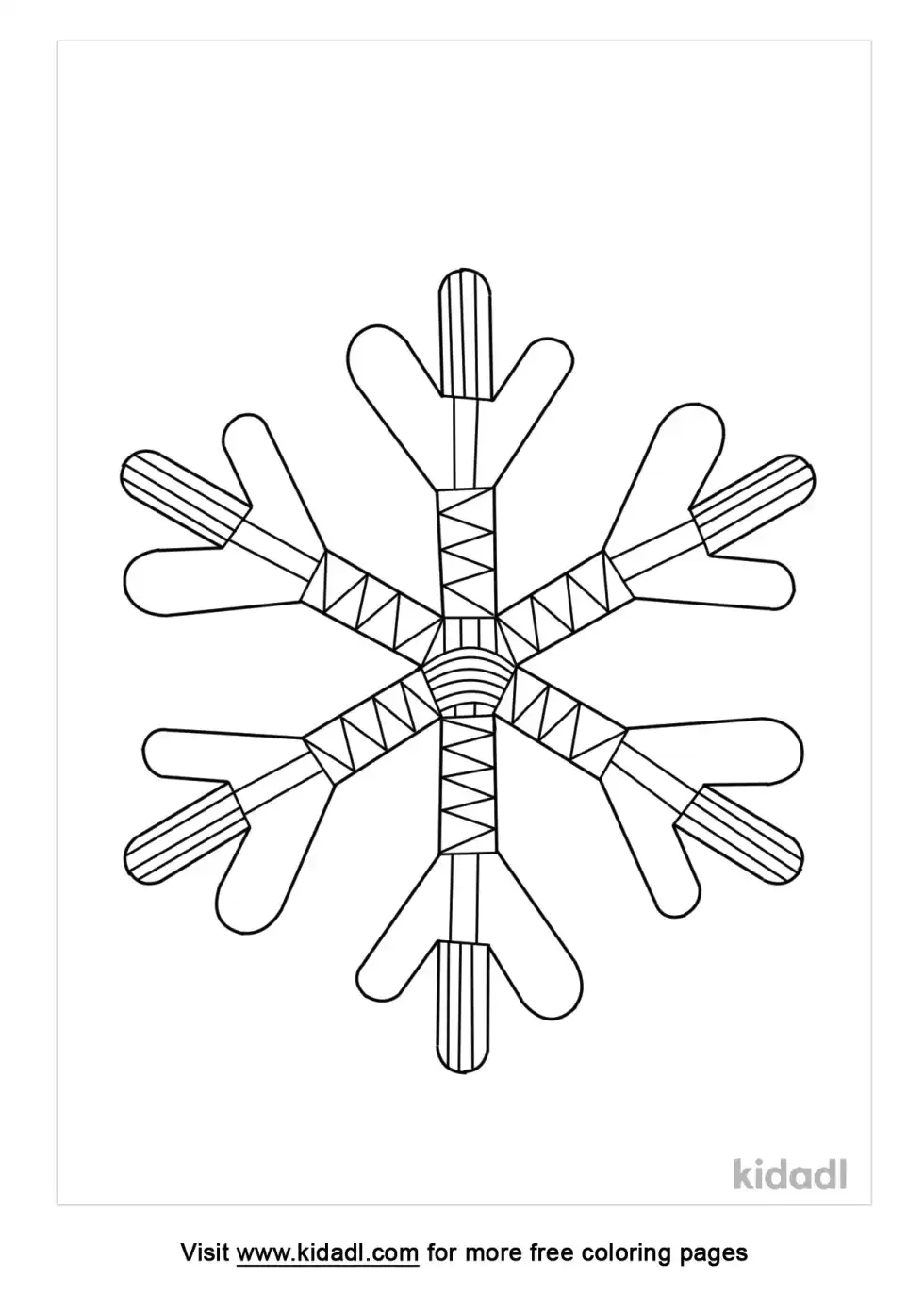 Zentangle Snowflake Coloring Page
