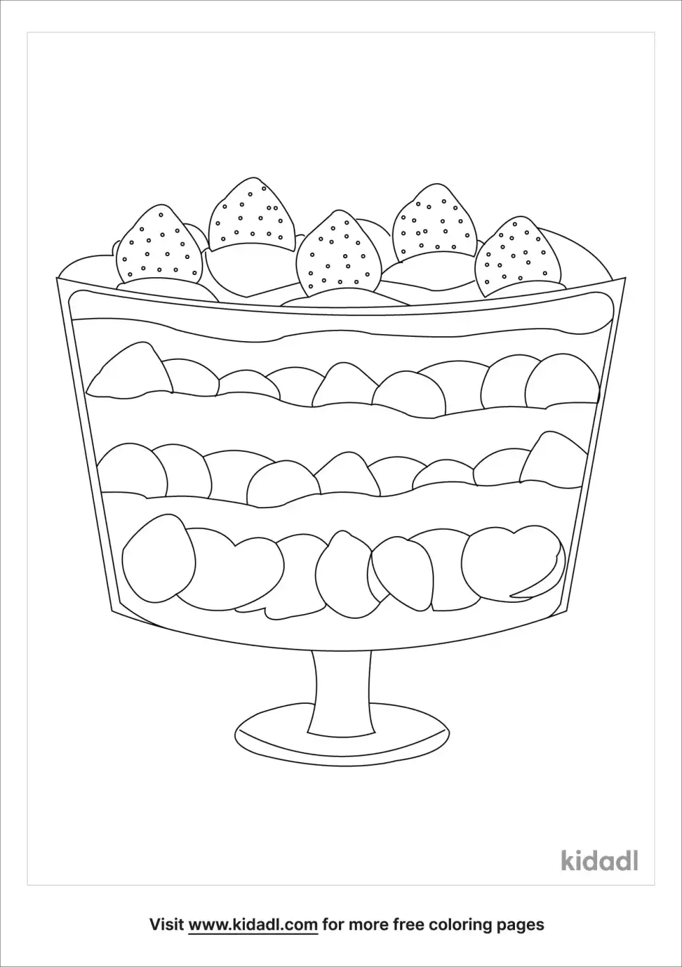 English Trifle Food Coloring Page