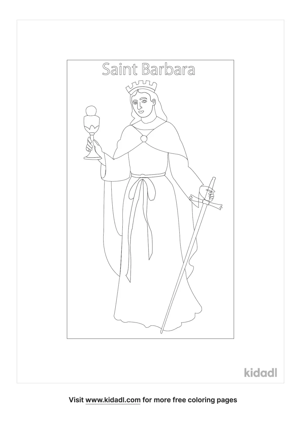 Saint Barbara Coloring Page