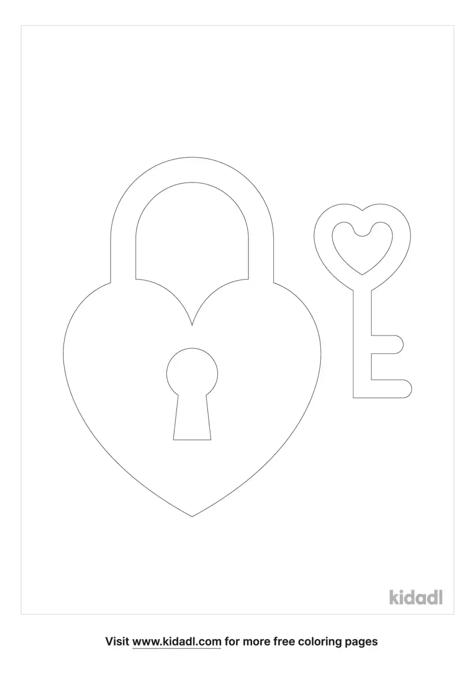 Key To My Heart Coloring Page