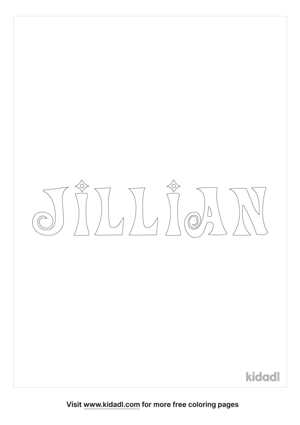 Jillian Coloring Page