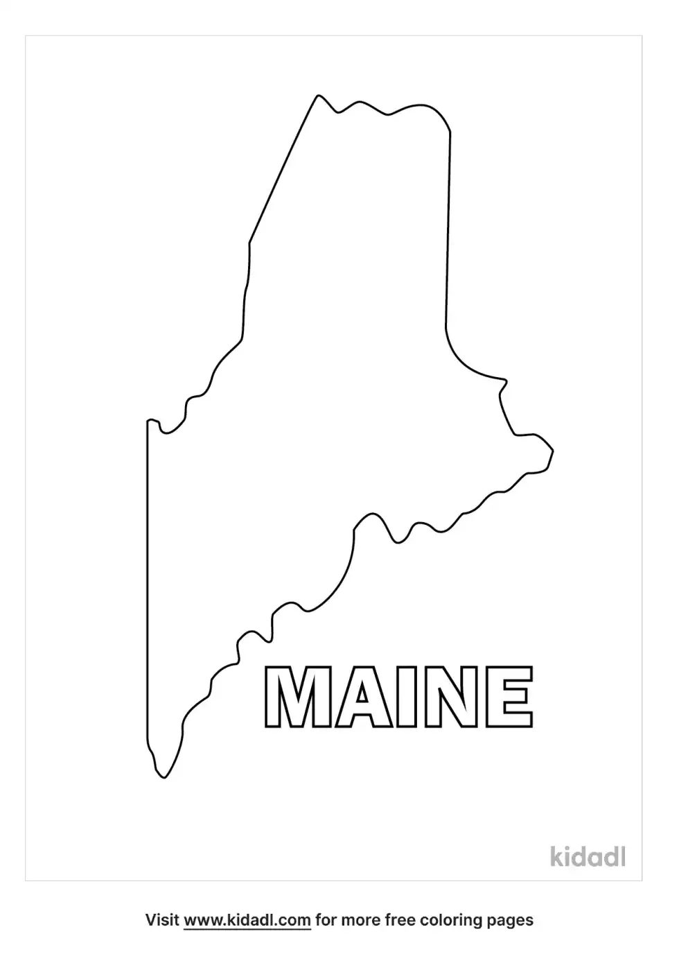 Maine Coloring Page
