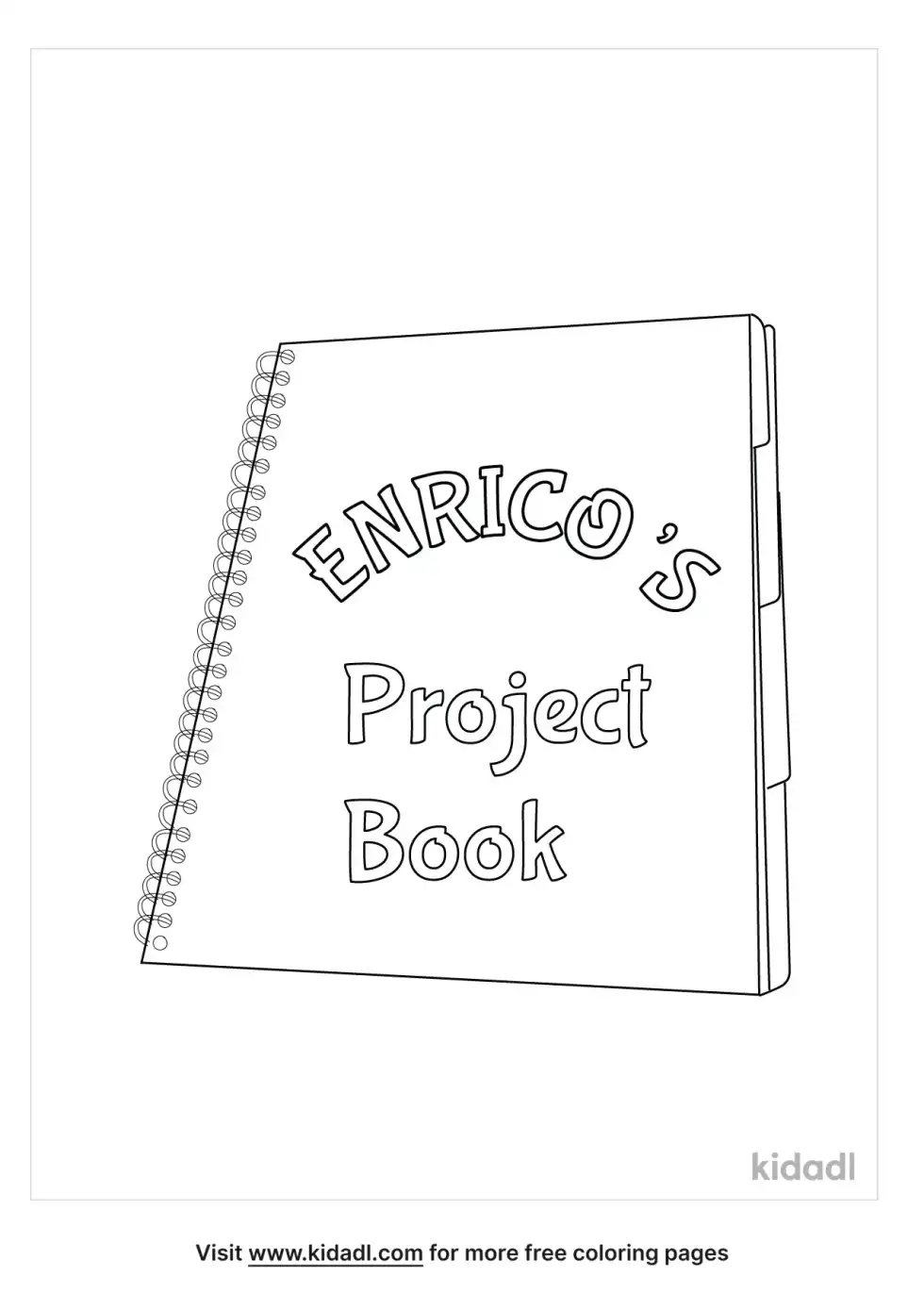 Enrico's Project Book Coloring Page