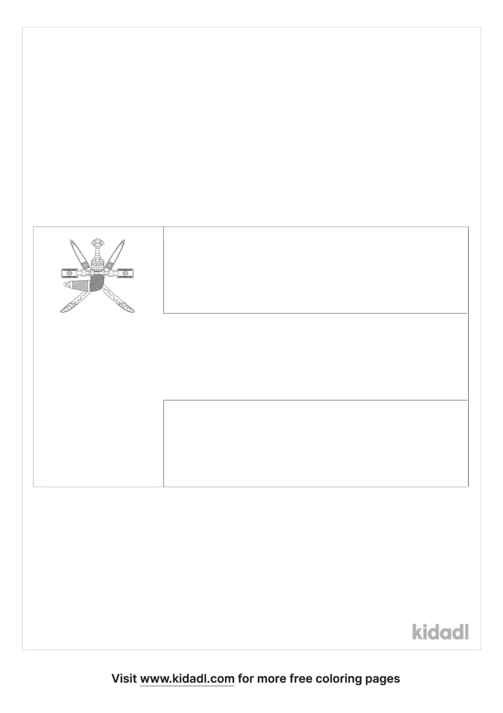 Oman Flag Coloring Page