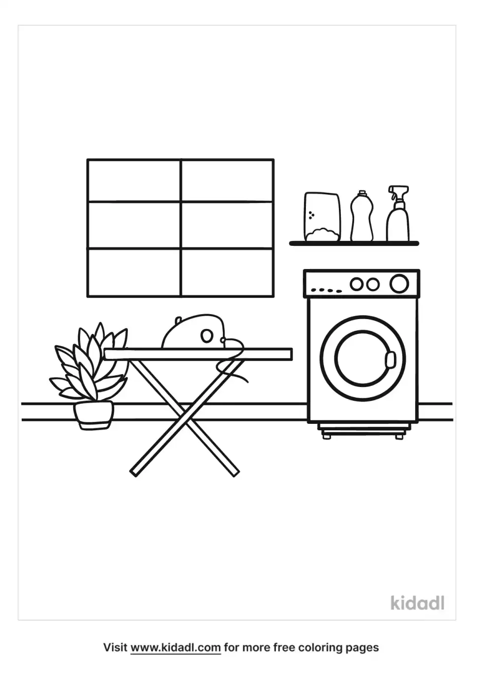 Laundry Room Coloring Page