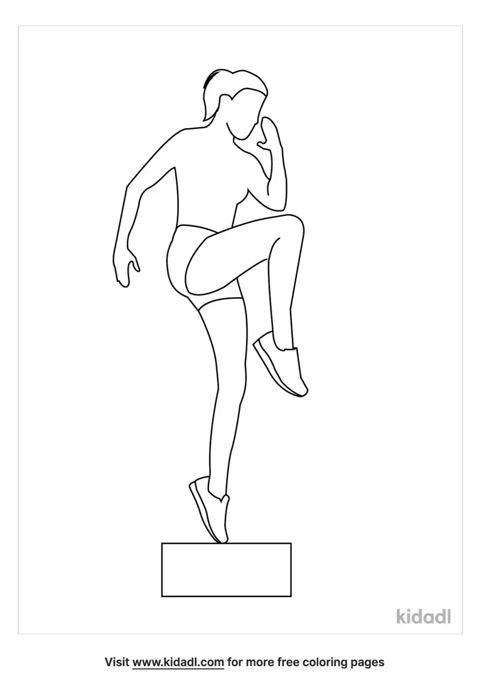 Women Fitness Coloring Page
