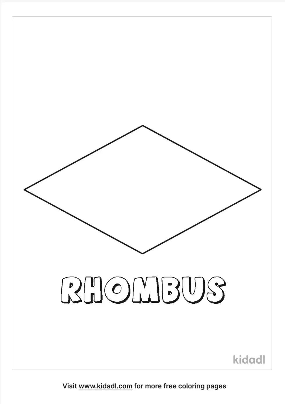 Rhombus Coloring Page