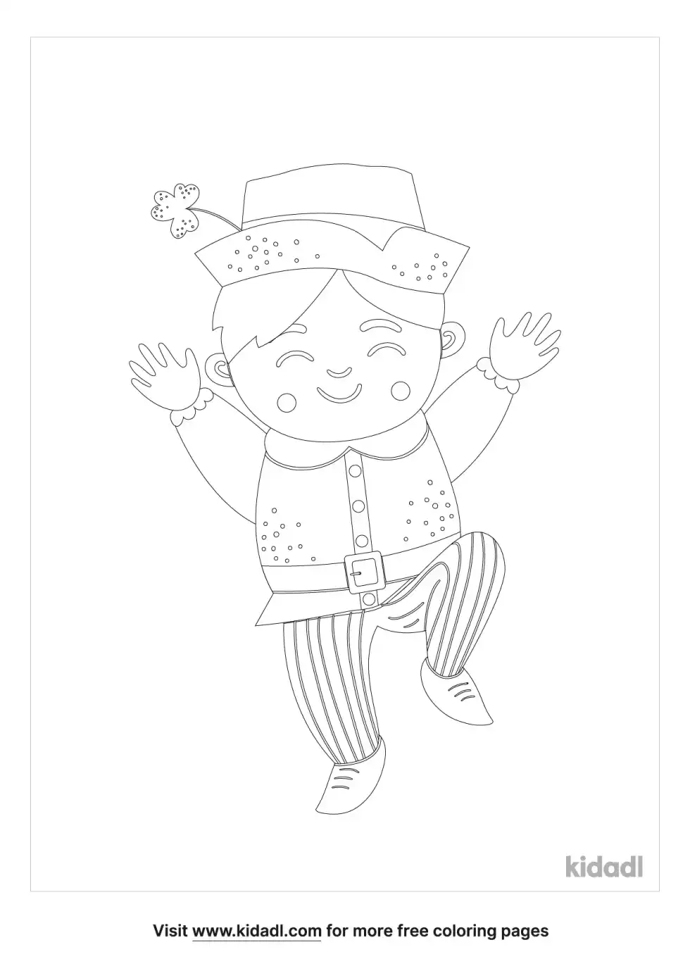 Baby Leprechaun Coloring Page